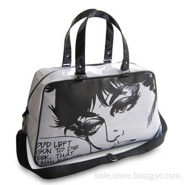 Duffel Bags with Printing, 2 Short Handles and Removable Shoulder Strap, Customized Logos Welcomed